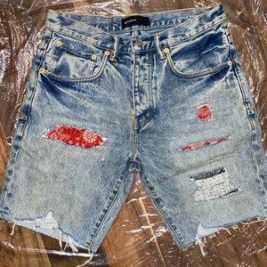 Purple Jeans Shorts